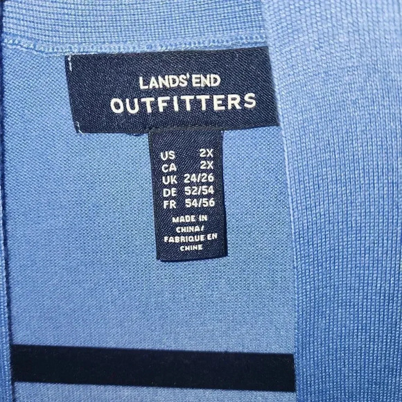 New Lands' End Outfitters Women's Blue Open Front Long Sleeves Cardigan Size 2X - Picture 5 of 6